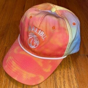 Malibu Orange Tie-Dye Hat, Malibu Rum Hat, Malibu, Rainbow